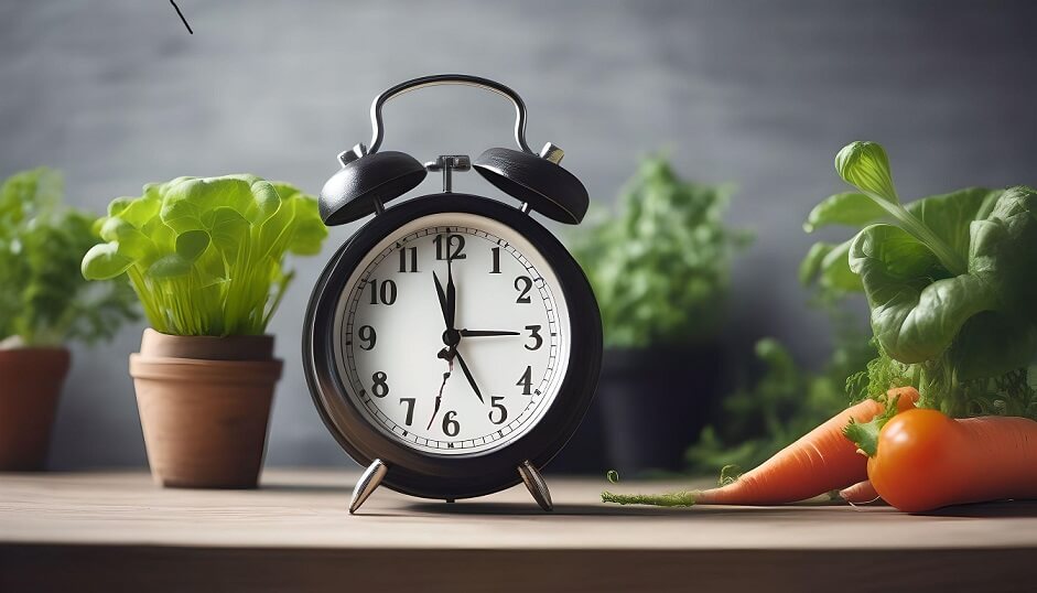 Clock amonsgt vegetablee plants to show that adding calcium is down at certain times