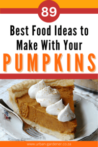 Pinterest pin - 89 best food ideas to make with your pumpkins